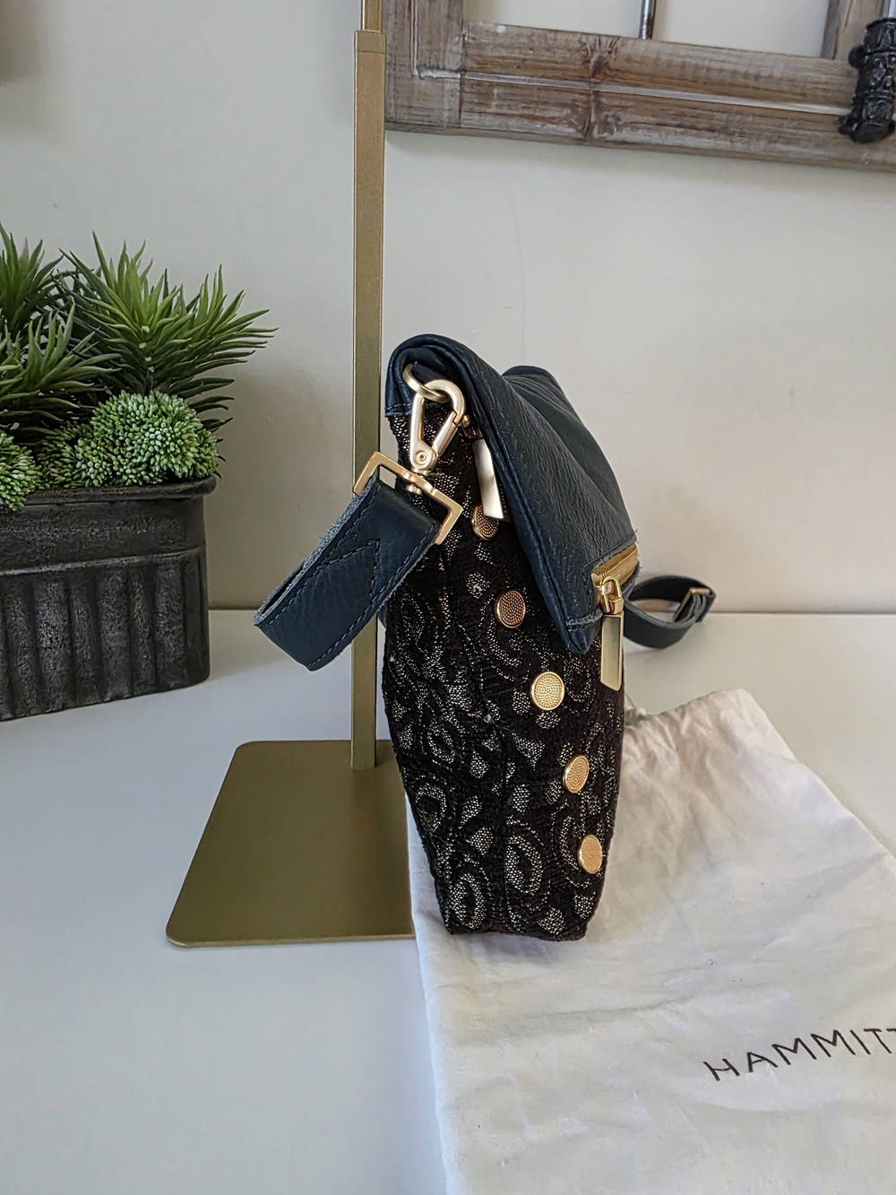 Hammitt VIP Large Antique Atelier Studded Leather Crossbody Special Edition - Picture 8 of 16